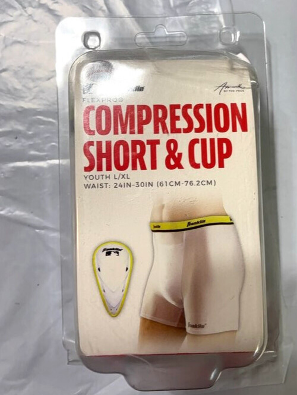 Franklin Sports Compression Short & Cup Youth L/XL
